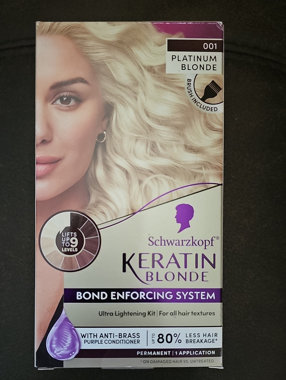 Schwarzkopf Keratin Platinum Blonde 001 Permanent Hair Ultra Lightening Kit